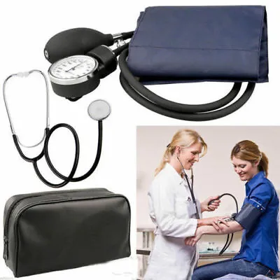 £12.99 • Buy Nylon Cuff Blood Pressure Monitor Manual Stethoscope & Sphygmomanometer BP KIT