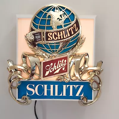 1977 Vintage Schlitz On Tap Plastic Light Up Advertising Beer Sign • $95