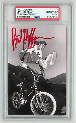 MAT HOFFMAN Signed Photo - Pro Freestyle BMX Bike Rider - X Games Vert Matt -PSA • $79.99