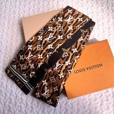 Authentic Louis Vuitton M73648 Leopard Monogram Pattern Scarf 120 X 8cm • £172.01