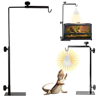 Adjustable Light Stand Bracket Reptile Vivarium Turtle Heating Lamp Holder Tools • £18.98