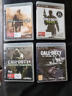 Call Of Duty PS3 Bundle - 4 Games. Modern Warfare 2 3 And 4 + Ghosts • $30