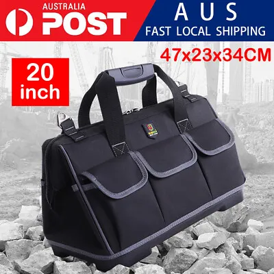 20  Water Proof Heavy Duty Tool Bag Carry Contractor + Shoulder Strap AU • $27.99