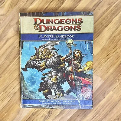 $39.95 • Buy Dungeons & Dragons 4e - Player’s Handbook - Hardcover (2008) WOTC RPG Game