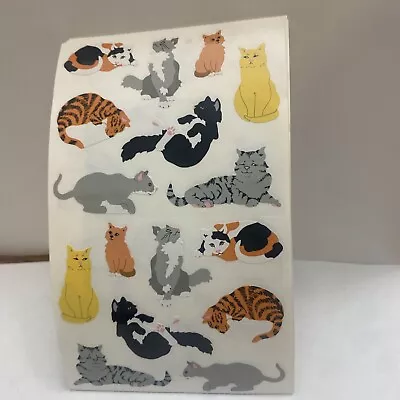 Mrs Grossman’s Vintage Stickers CATS 1986 Kittens Lounging 1 Sheet As Shown • $2.99