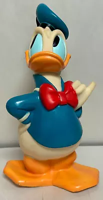 Illco Vintage Donald Duck 11  Rubber Piggy Bank W/ Stopper - Walt Disney • $16