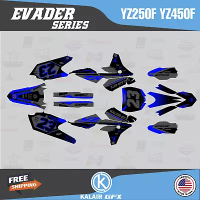 Graphics Kit For Yamaha YZ250F (2014-2018) & YZ450F (2014-2017) Evader-Blue Gray • $158.47