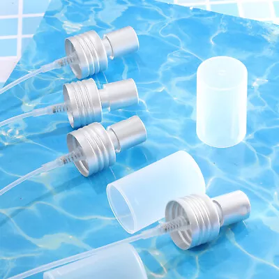 6Pcs Aluminum Mist Spray Bottle Pump Tops With Clear Lid And Tubefor Oils Toner • $8.12
