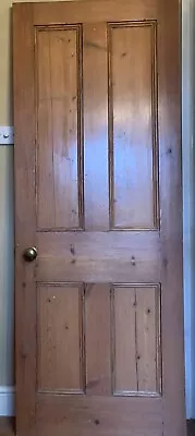 £50 • Buy Reclaimed Victorian Pine 4 Panel Internal Door 1960 X 735 X 35 Mm