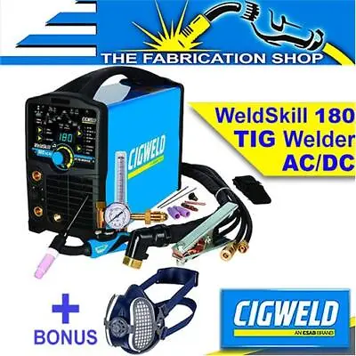 Cigweld Weldskill 180 ACDC TIG STICK Welder +P2 Mask + Torch +Regulator W1008195 • $1299