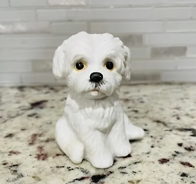 Vintage Homco 1411 White Maltese Westie Puppy Dog Animal Figurines Taiwan 3  • $9.99