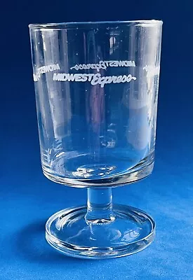 Midwest Express Airlines Footed Wine Glass • $18