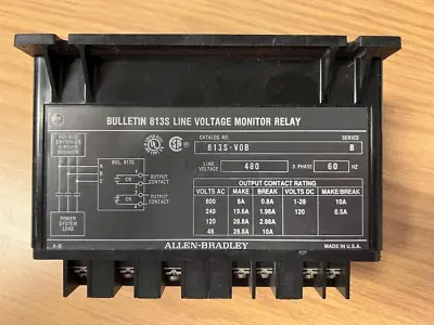 Allen-Bradley Bulletin 813S Line Voltage Monitor Relay 813S-V0B Ser B • $20