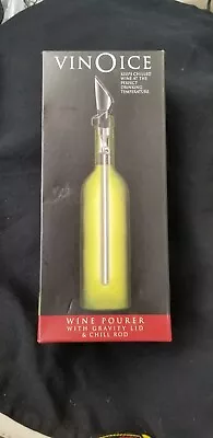 VinOice Wine Chiller Rod Wine Pourer W/ Gravity Lid Dining Wine Bottle Bar Tool  • $20.94