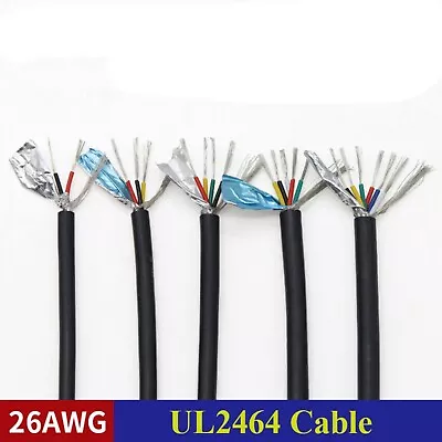 Signal Cable 22AWG Shielded Stranded Wire With Aluminum Foil Woven Mesh UL2464 • $3.35