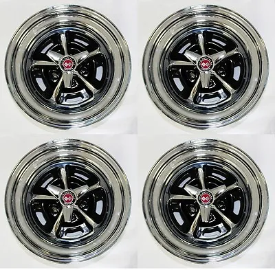 NEW! Ford Mustang Magnum 500 Wheels 15  X 7  Set Complete W/ Caps Nuts Spinners • $999.89