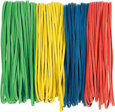  Large Rubber Bands Heavy Duty 1/2 LB - Made In USA  4 Assorted Colors Included  • $11.99