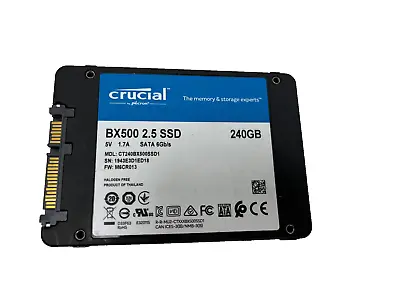 Crucial BX500 240GB SSD 2.5  Serial ATA III 3D NAND CT240BX500SSD1 Crucial 240GB • £21.99