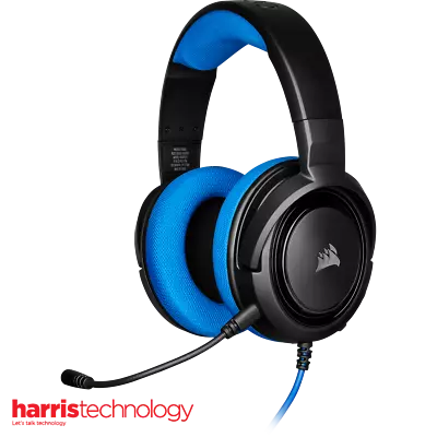 $39 • Buy Corsair HS35 Stereo 3.5mm PC, PS4/5, Xbox Gaming Headset (Blue) - CA-9011196-AP
