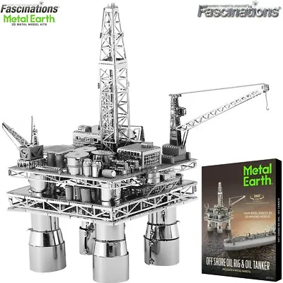 £31.73 • Buy Metal Earth Offshore Oil Rig & Tanker Gift Set 3D DIY Model Building Kit Ship