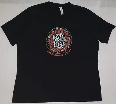 ZAC BROWN BAND Love Music Life Junior Size XL Black T-Shirt • $14