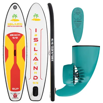 ISLAND BEACH 9.9ft SUP + JayKay Efin Motor 3m INFLATABLE STAND UP PADDLE BOARD  • $1580