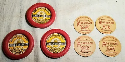 3 Milk Caps Buffalo Valley Dairy Miltonpa & 4 Mosebach Milk Lids Honey Brookpa • $24.95