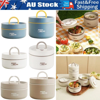 $18.03 • Buy Lunch Box Thermos Food Flask Stainless Steel Insulated Food Soup Jar Container