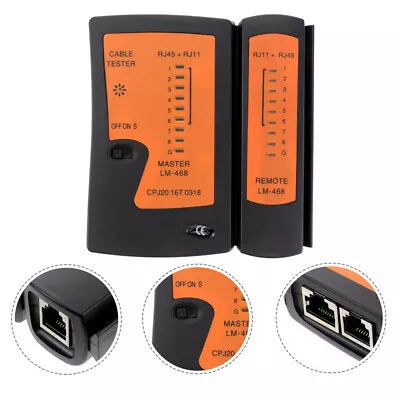  Network Lan Cable Tester Cat 5/Cat 5e/Cat 6/UTP Cables With RJ-11 & RJ-45 • £9.99