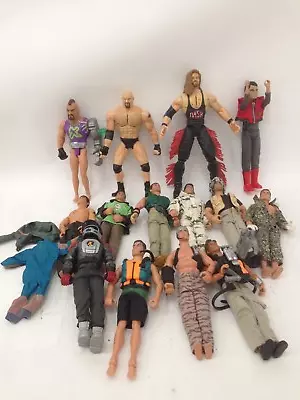 Bundle Action Man Figures Plus Marvel Wrestlers Assorted Characters Clothes • £8