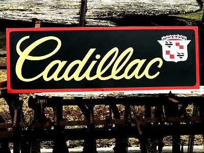 36” Vintage Hand Painted Antique Vintage Old Style Cadillac Service Station Sign • $125