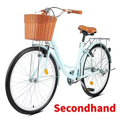 Secondhand Women's Comfort Bikes 24Inch Beach&City Cruiser Bicycle W Basket Rack • $139.62