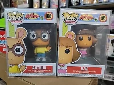 Funko Pop! Animation Arthur The Aardvark Arthur And D.W. #805 #804 NIB • $100