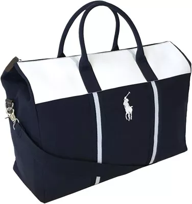 RALPH LAUREN Polo Duffle Bag Holdall Blue & White Flight Holiday Gym Bag NEW!💙 • £50