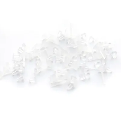 50/200Pcs Invisible Plastic Soft Silicone Rubber Earring Base Pins Stud Earr ZSY • £5.12