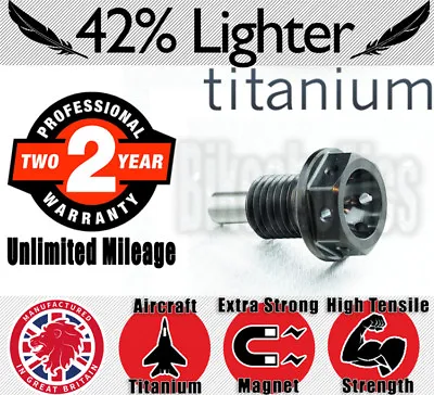 £25.79 • Buy Airkraft Titanium Magnetic Oil Drain Plug - M12 X 1.5 For Honda Motorcycles