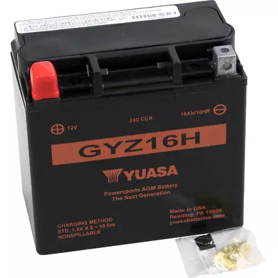 $134.06 • Buy YUASA High Performance No Maintenance Battery With Acid GYZ16H YUAM716GH