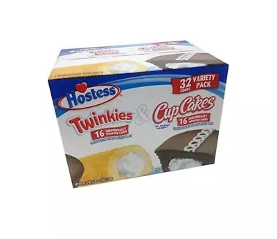 Hostess Twinkies & Cupcakes (16 Twinkies & 16 Cupcakes) Ind. Wrapped 32 Total • $23.19