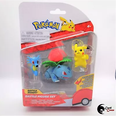 £12.99 • Buy Pokemon Battle Figure Set - Ivysaur, Pikachu & Horsea 3  Action Figures - New
