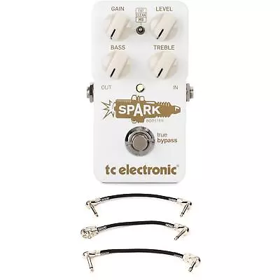 $87 • Buy TC Electronic Spark Booster Pedal With 3 Patch Cables
