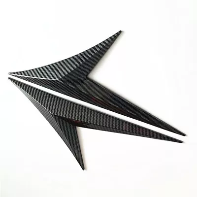 2PCS Carbon Fiber Stickers Car Front Fender Body Side Wing Emblem Badge Trim • $14.99