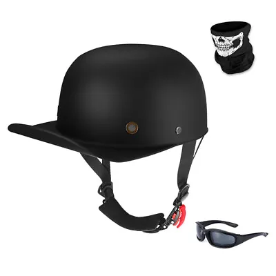 Vintage Baseball Cap Half Helmets Retro Open Face Motorcycle Helmet  Men Women • $39.50