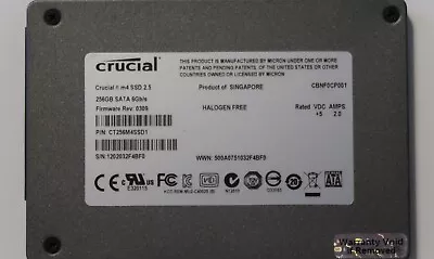 Crucial CT256M4SSD1 FW Rev:0309 6Gb/s 256gb 2.5  Sata SSD • $57.98