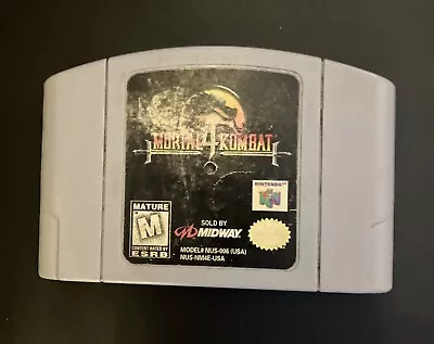 Mortal Kombat 4 (Nintendo 64 1998) Cleaned / Tested / Authentic N64 • $29.99