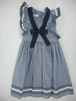 £19.52 • Buy Girls Bonnie Jean Blue Jean Summer Dress Sizes 5 & 6