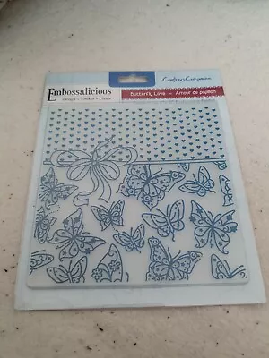 Crafter's Companion Embossalicious Butterfly  Love Embossing Folder 6  X 6   • £4.50