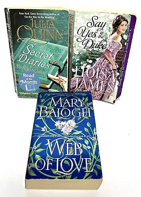 Lot Historical Romance Books Julia Quinn Eloisa James Mary Balogh PB Bundle Of 3 • $6.94