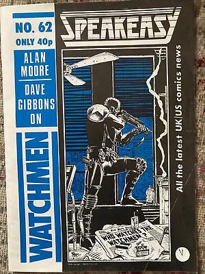 £9.99 • Buy Speakeasy 62 Alan Moore Dave Gibbons Watchmen