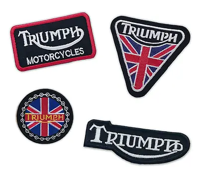 £9.49 • Buy Motorcycle Triumph Biker Union Jack Iron Or Sew On Embroidered Patch