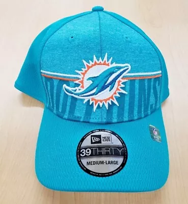 Miami Dolphins Nfl New Era 39thirty On Field Sideline Training Flex Fit Hat Cap • $29.99